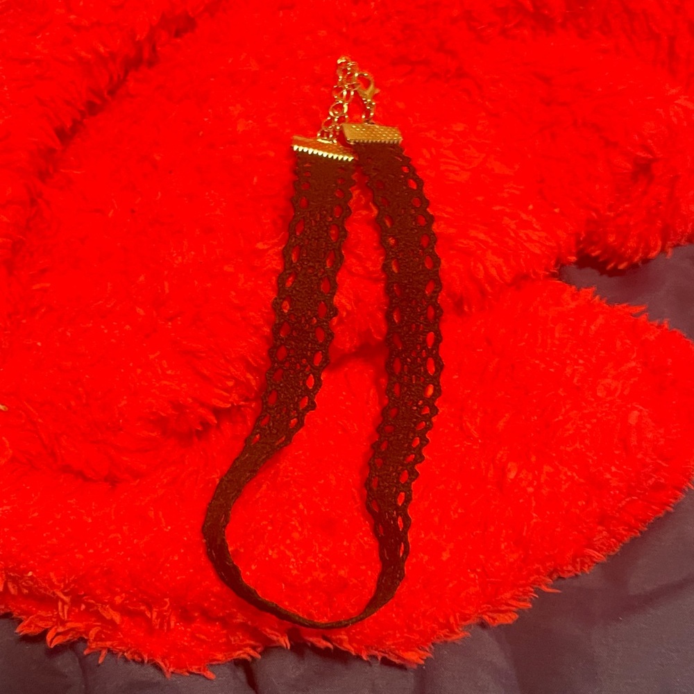 Red Lace Choker Necklace